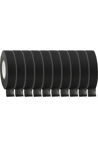 Honeybeeshop 10 Rulo 5.08 Cm 19mm X 10m Siyah Kimyasal Fiber Kordon Bantı Yüksek Sıcaklık Dayanıklı Otomotiv Elektrik Sarma Koruma İzolasyon