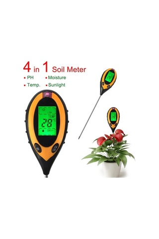 Tenfowee 4 Ü 1 Arada Toprak Analiz Cihazı: Asitlik, Sıcaklık, Nem Ve Işık Ölçümü İle Bitki Yetiştiriciliği İçin İdeal