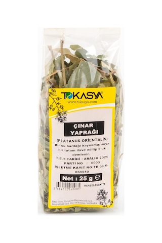 Tokasya Çınar Yaprağı 5 x 25 G