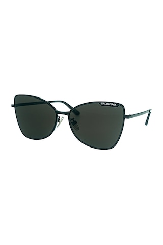 Balenciaga 0278s 001 60 Kadın Kelebek Siyah Metal Güneş Gözlüğü