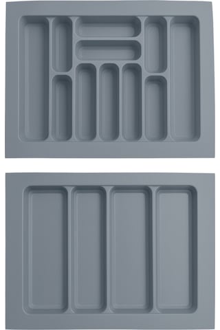 Çekmece İçi Kaşıklık Ve Kepçelik Organizer Seti 62x49 Cm 55x40 Cm'e Kadar Kesilebilir Gri