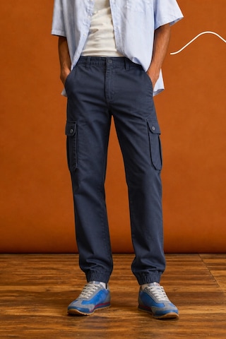 Tarz Cool Erkek Slim Fit Körüklü Jogger Paçası Lastikli Pantolon Füme
