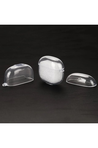 Huawei Freeclip 2 Kulaklık Uyumlu Mat Silikon Kılıf + Kanca Şeffaf