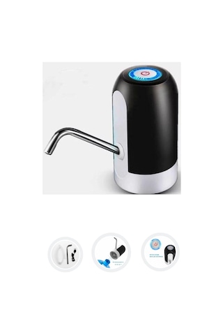 Yayke Usb Şarjlı Elektrikli Otomatik Damacana Su Pompası Siyah