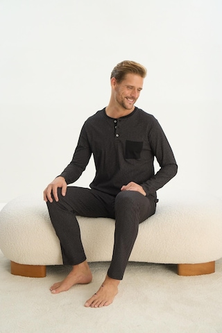 Erkek Uzun Kol Siyah Pijama Takım C2t5n4o9 001