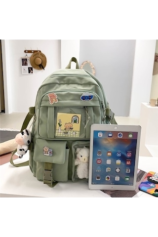 Maoyaya Yeni Küçük Ve Taze Oxford Kumaş Okul Çantası, Kırmızı İçin Pink