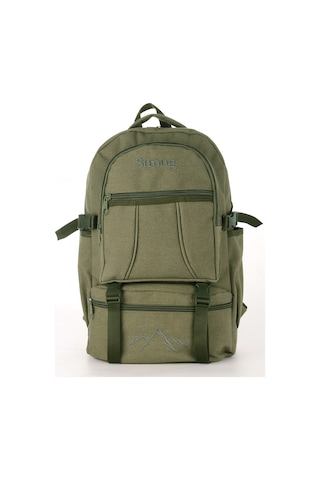 Strong Unisex Kanvas Kumaş Laptop Bölmeli Outdoor Sırt Çantası Dağcı Sırt Çantası Escp01 Haki Yeşil
