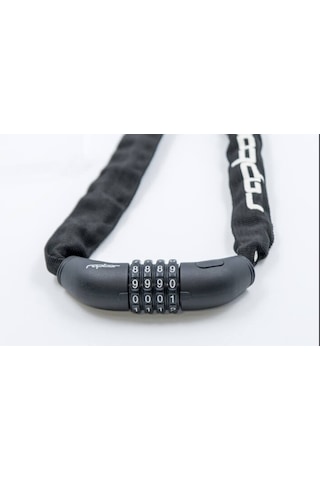 Raptor - 4 Lü Şifreli Zincir Kilit 4x120cm - Siyah