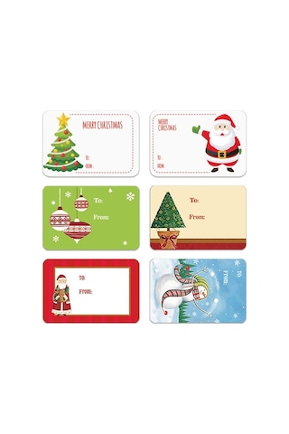 Trendooze Zarflar, Rulo Olmayan Noel Kutuları Kiremiti, Kapı İçin Hediye Etiketler Dayanıklı Çıkartmaları Alan - Xe