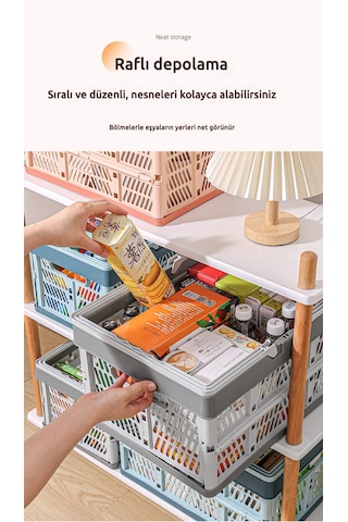 Snapbuy Katlanır Sepet, Alışveriş, Piknik, Market, Taşıma, Depolama Ve Kamp İçin Uygundur Küçük Boy Gri