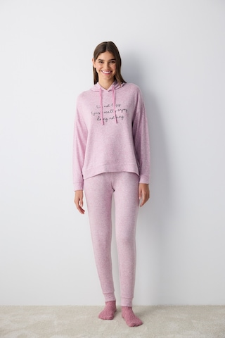 Penti Maybe Later Kapüşonlu Lila Sweatshirt Pijama Üstü