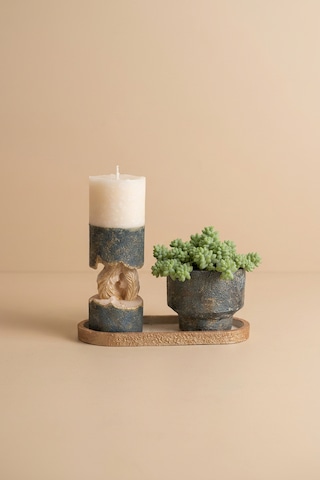 Giselle Metallic Blue Muse & Jade Candle Edition Altın - Mavi Giselle Metallic Blue Muse & Jade Candle Edition Altın - Mavi