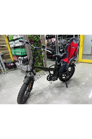 Bike Sky Unisex Çocuk Gri-kırmızı Htp Design Italyan Bisiklet Koltuğu Bagaja Montaj