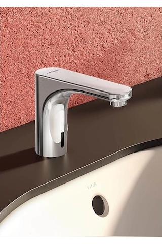 Artema Root Round Pilli - Çift Su Girişli Temassız Lavabo Bataryası