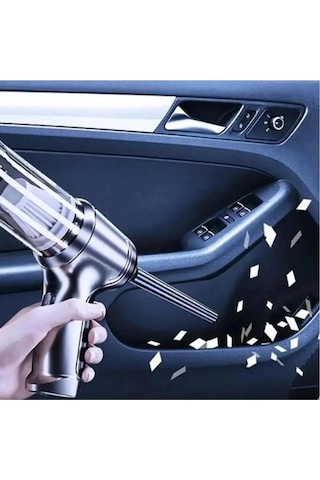 Oto Araç İçi Süpürge 60w Şarjlı Kablosuz Lüx Üfleme, Çekme Ve Hızlı Şarj Özellikli