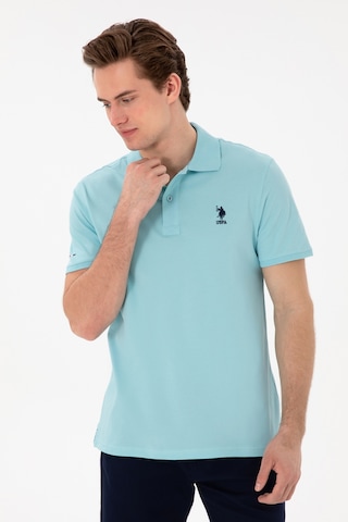 U.S. Polo Assn. Erkek Slim Fit Polo Yaka Aqua Basic Tişört 50298011-VR007
