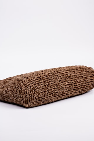 Fabric Craft Bag El Çantası Kağıt İp Örgü Acı Kahverengi
