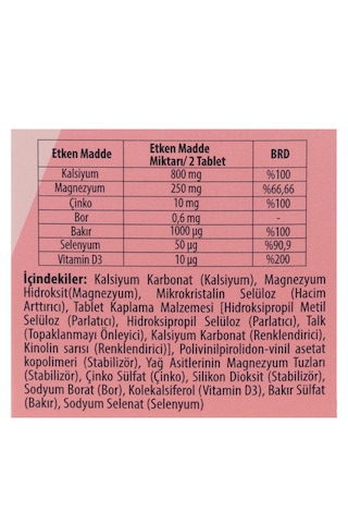 Phytodef Kalsiyum Magnezyum Çinko 60 Tablet