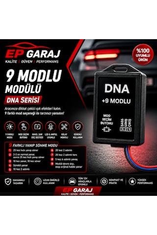 Dna 9 Modlu Çakar / Flaşör Modülü Dna Serisi Aracına Dikkat Çekici Işık Efekti Kat 0