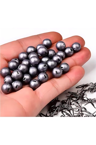 Hokkaido Mafsallı Kurşun,10'ar Tane 3 Gr/5 Gr/7 Gr/10 Gr/12 Gr/14 Gr/18 Gr/21 Gr,toplam 80 Adet,sert,plastik Kutuda
