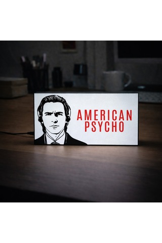 Masa Lambası - American Psycho Adaptörlü Dekoratif & Hediyelik Lamba Çok Renkli
