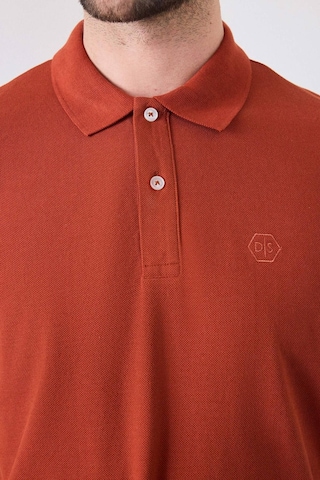 D's Damat Ds Damat Regular Fit Kiremit Pike Dokulu %100 Pamuk Kıvrılmaz Polo Yaka Nakışlı T-shirt 4HC14ORT51000 Kiremit