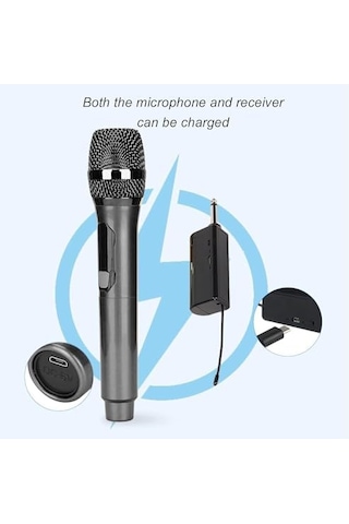 Kablosuz Karaoke Mikrofonu 6.35mm Amfi Hoparlör İçin Ve Sahne Performansı Çok Amaçlı Aktiviteler İçin Tak Ve Çalıştır Kablosuz Mikrofon Dış Mekan Kullanıma Uygun Wn-03 Tekli Mikrofon