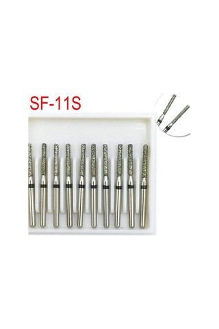 10 Adet Diş Elmas Burs Matkap Parlatma Yumuşatma Beyazlatma Süper Kaba Fg 1.6mm Yüksek Hızlı El Aleti Sf-11s