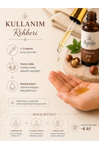 Biodamla Natural Fındık Yağı 50 Ml
