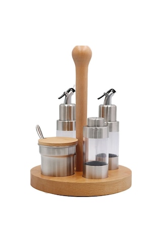 Sones Ahşap Yaratıcı Baharat Kavanozu Seti Mutfak Rafı Diğer