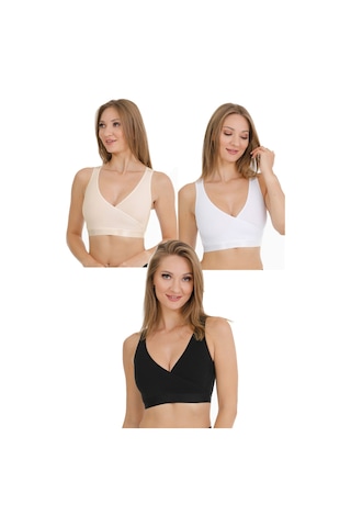 Par Lıngerıe Sporcu Emzirme Büstiyeri 3lü Set