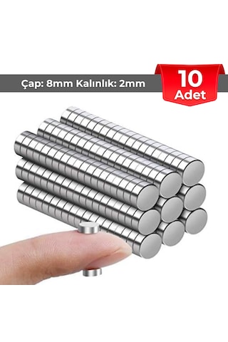 Neohobi 5 Adet Neodyum Mıknatıs Çap: 15mm Kalınlık: 5mm D15x5 Ndfeb Güçlü Mıknatıs Yuvarlak N011