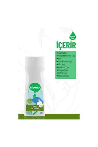 Siveno %100 Doğal Saç Sabunu Zeytinyağlı Bal Avokado 9 Değerli Bitki Erkekler İçin Bitkisel Şampuan 300 ML