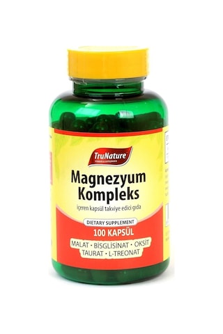 Trunature Magnezyum Malat+bisglisinat+taurat+l-treonat+oksit 100 Trunature Magnezyum Malat+bisglisinat+taurat+l-treonat+oksit 100