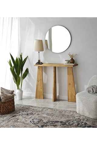 Ela Wood Working Cleopatra Masif Ağaç Dresuar 100cm Açık Meşe