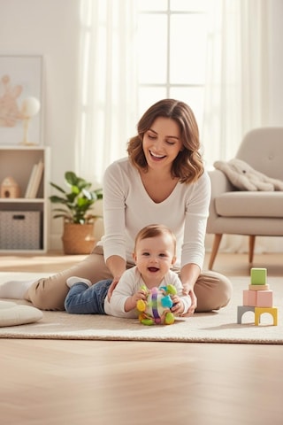 6 In 1 Diş Kaşıyıcı Bebek Topu- Çıngıraklı Oyuncak