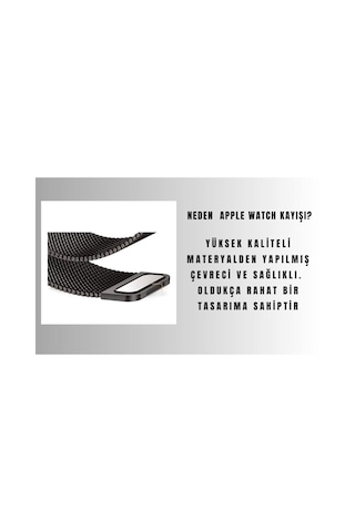 Apple Uyumlu  Watch Milano Seri 42,44,45,49mm, 1/2/3/4/5/6/se/7/8/ultra Metal Akıllı Saat Kordon Ve Kayışı Siyah
