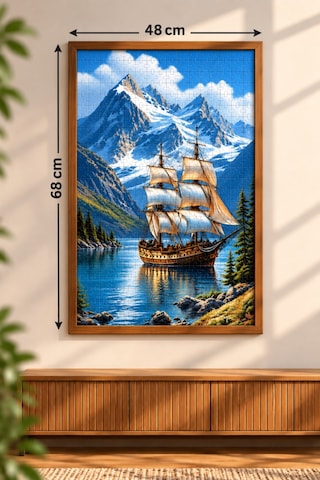 1000 Parça Manzara Ve Gemi Puzzle 48 X 68 Cm Yüksek Baskı Kaliteli Eğlenceli Ve Eğitici Puzzle