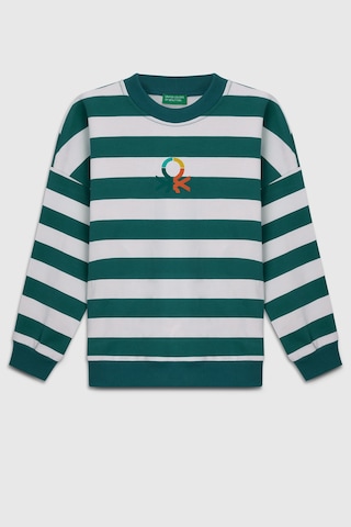 United Colors Of Benetton Erkek Çocuk Sweat Bntb23297 Yeşil Çizgili Yeşil Çizgili