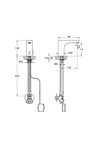 VitrA Root Round Temassız Lavabo Bataryası A47120 Krom