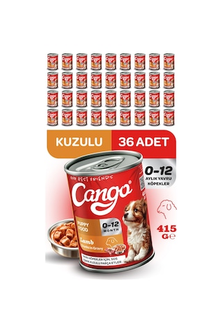 Cango Yavru Yaş Köpek Maması Kuzu Etli 415gr 36lı