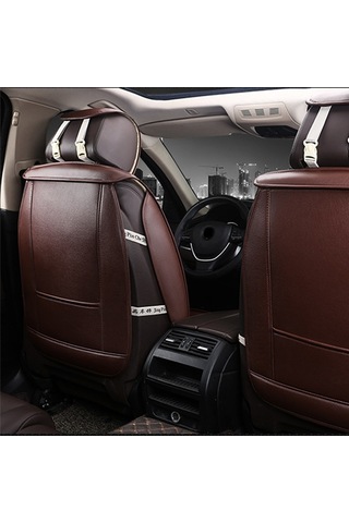 Araba Derisi Tam Kapsamlı Koltuk Minderi Kılıfı, Standart Versiyon, Sadece Bir Koltuk Kahve