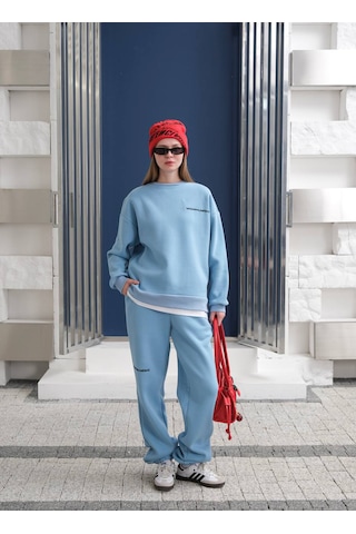 Fonna Fashion Esf-2304 Bayan Eşofman Takım Mavi