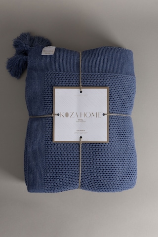 Miel İndigo Kenarı Ponponlu Çift Kişilik Battaniye 200x220 37115 Indigo