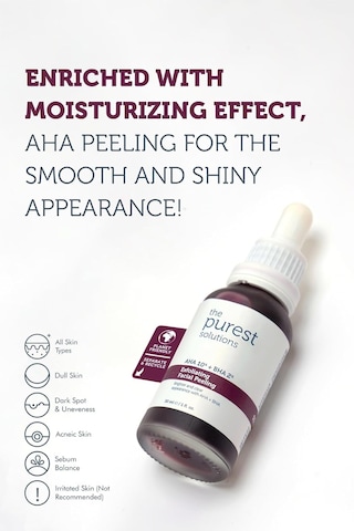 The Purest Solutions, Aha Bha Canlandırıcı Cilt Tonu Eşitleyici Kırmızı Peeling Cilt Bakım Serumu 30 Ml Aha 10% + Bha 2% Sku: Smg8690010390097