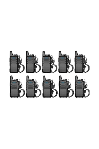10lu Pmr 446 Türkçe Konuşan El Telsizi Yeni Tasarım Type-c Şarjlı Mars Kulaklık Set