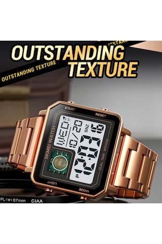 Skmeı 2033 Spor Saatleri Geri Sayım Çift Zamanlı Saat Alarm Saati Kronograf Masa Dijital Saatler 30 Metre Su Geçirmez Saat Çok Renkli