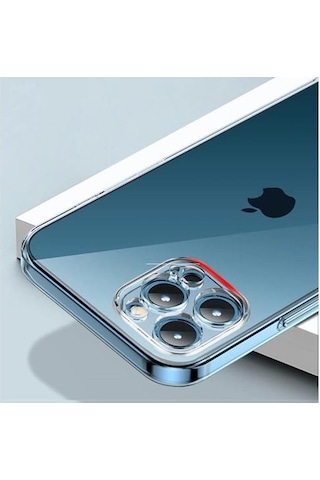 Apple Uyumlu iPhone 13 Pro Kamera Korumalı Tıpalı Silikon Kılıf Şeffaf