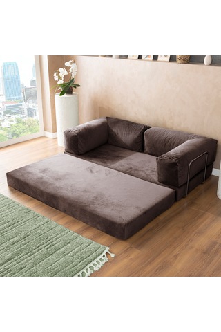 Argimo Godila Çok Amaçlı Sofa Çift Kişilik Yatak Koltuk Kahve