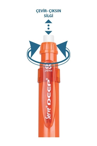 Serve Deep Mekanik Uçlu Kalem Toprak Tonları 0.5 Mm Kiremit